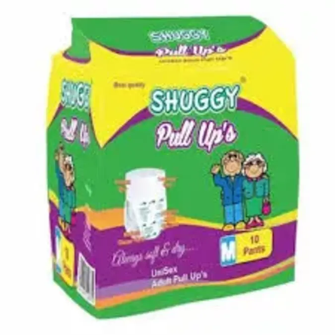 Shuggy Unisex Adult Diapers Medium 10'S